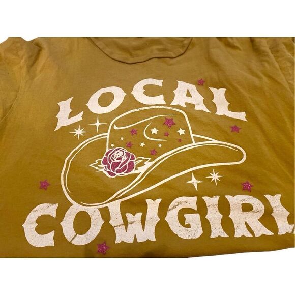Originality Local Cowgirl T Shirt Western Glitter Floral Rose Lounge - Picture 6 of 10